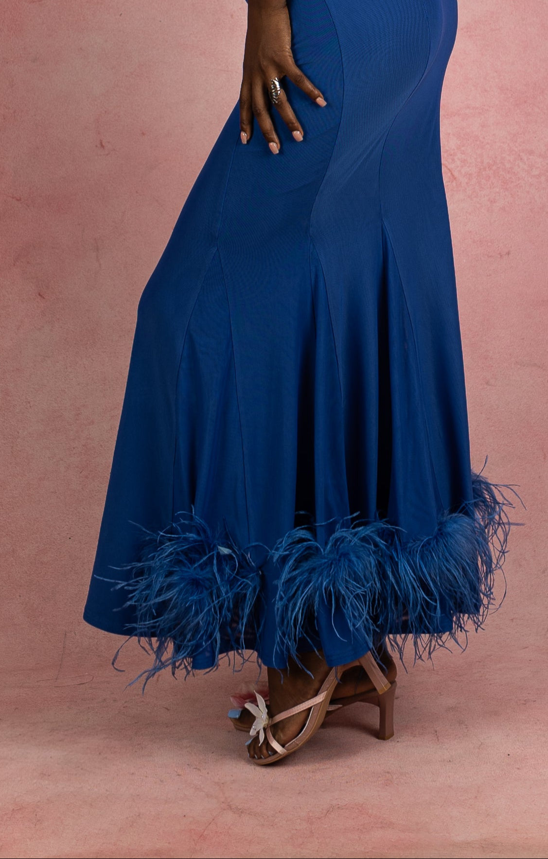 RENEE Maxi feather dress