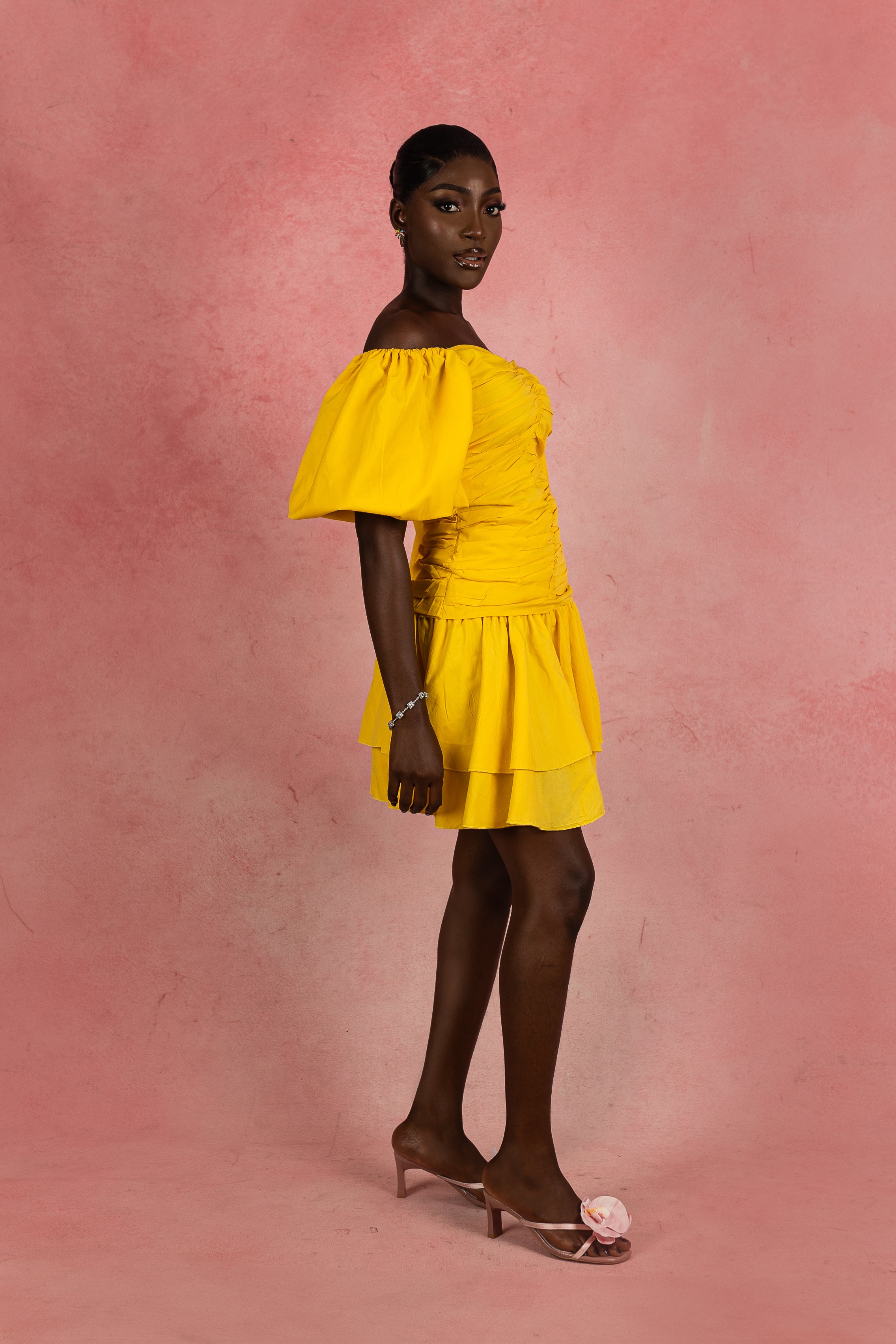 AMARA Yellow skirt set