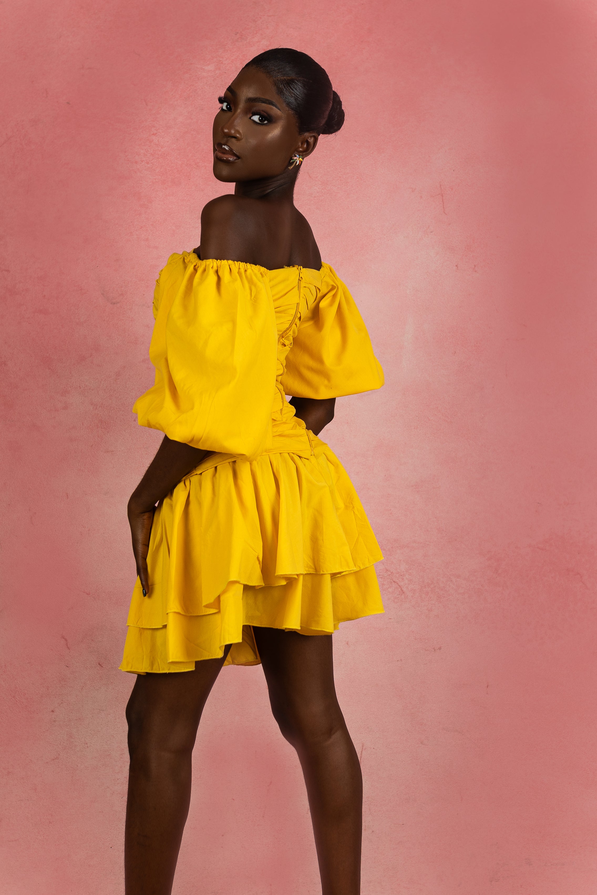 AMARA Yellow skirt set
